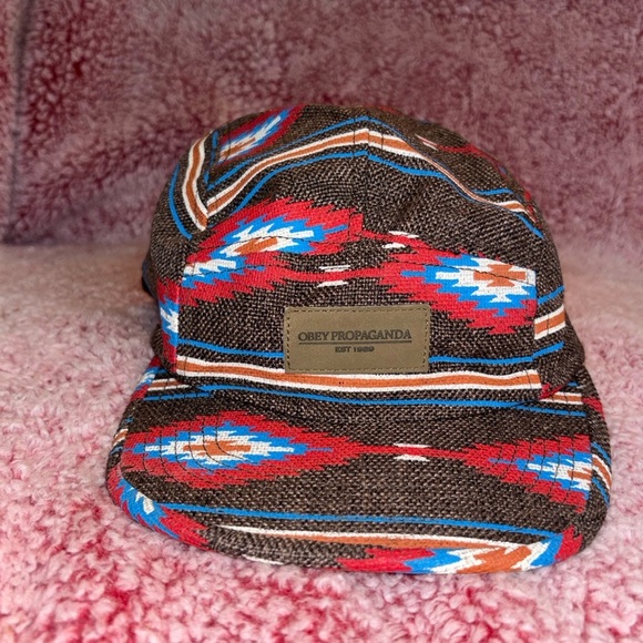 Obey Other - OBEY PROPAGANDA 5 Panel StrapBack Hat Aztec SouthWest HUF FTP Smokers Club LRG